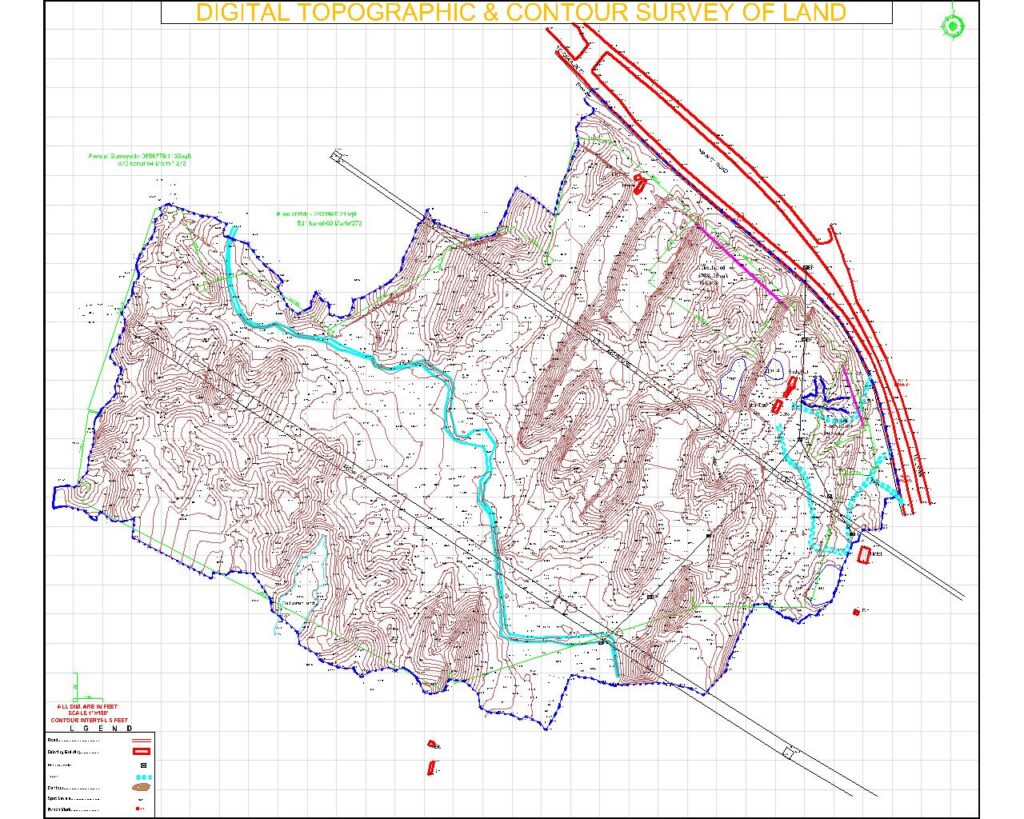 For explanation of the topographic & contour survey