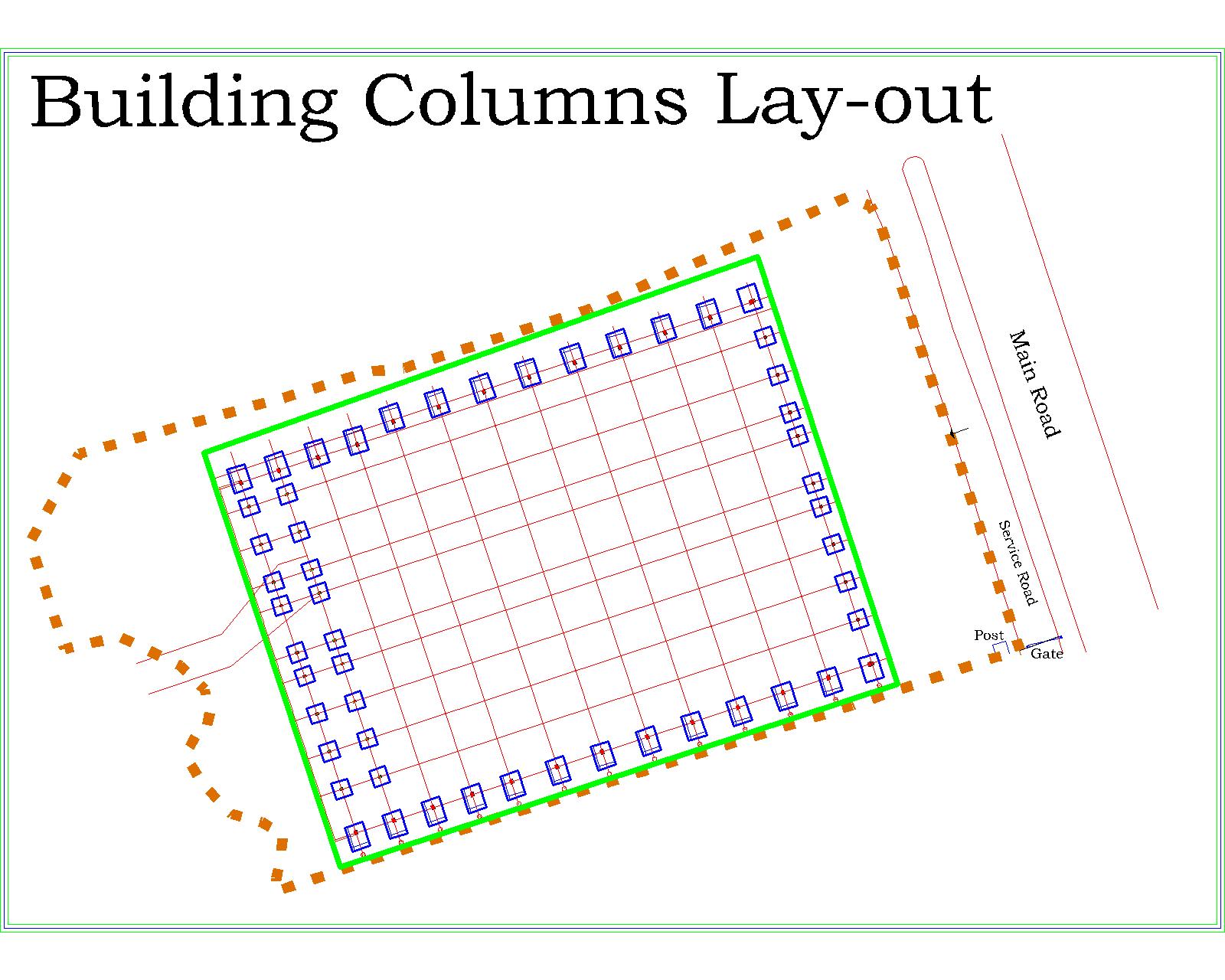 Columns Layout at on ground.